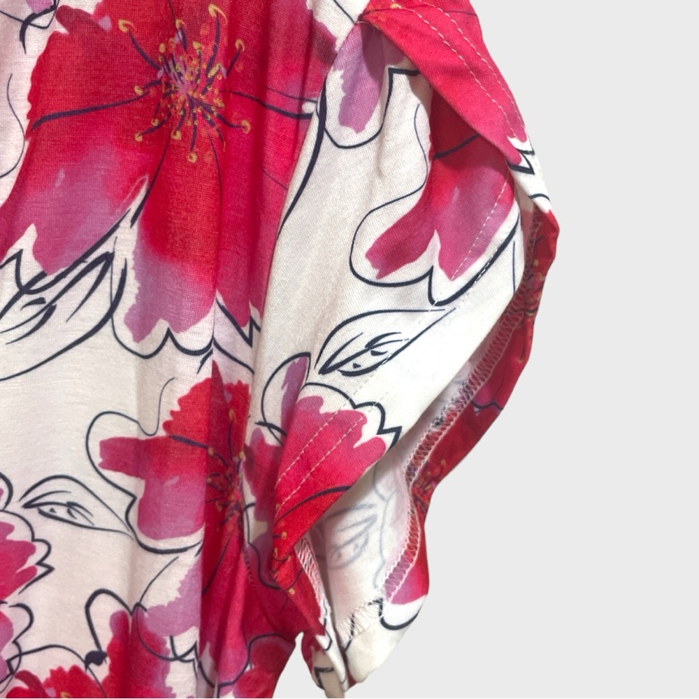 Maternity Nursing Pink Floral Faux Wrap Dress Size - Picture 7 of 11